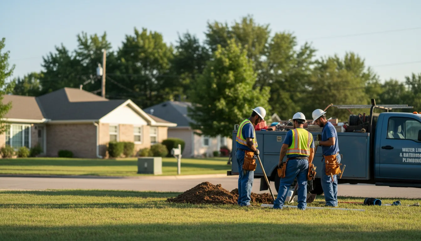 Residential water line and bathroom plumbing service in Russellville, AL